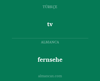 fernsehe - tv