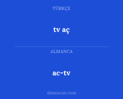 ac-tv - tv aç