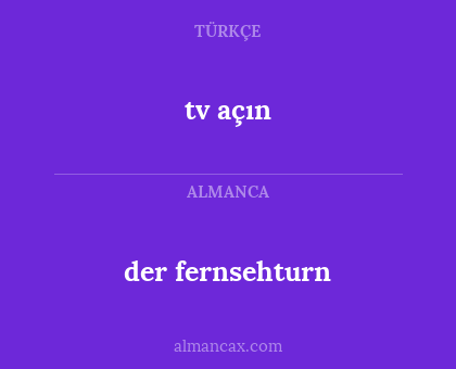 tv açın - der fernsehturn