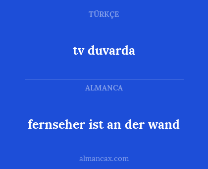tv duvarda - fernseher ist an der wand