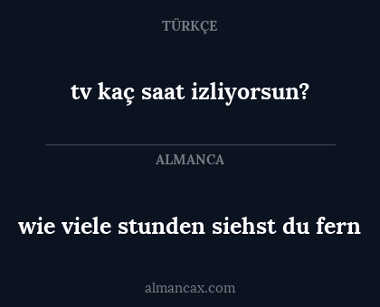 tv kaç saat izliyorsun? - wie viele stunden siehst du fern