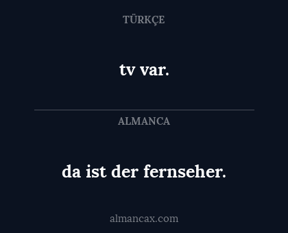 da ist der fernseher. - tv var.