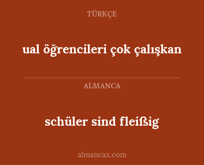 ual öğrencileri çok çalışkan - schüler sind fleißig