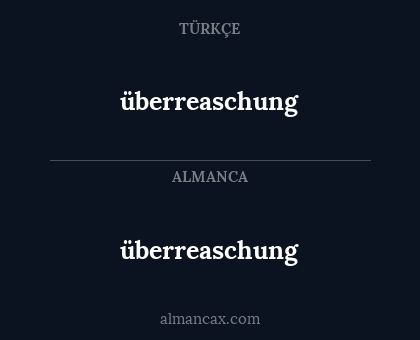 überreaschung - überreaschung