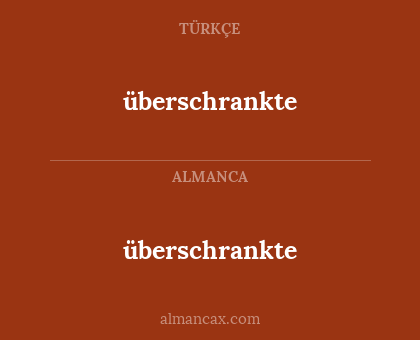überschrankte - überschrankte