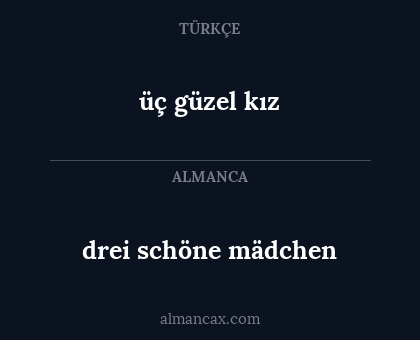 drei schöne mädchen - üç güzel kız