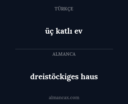 dreistöckiges haus - üç katlı ev