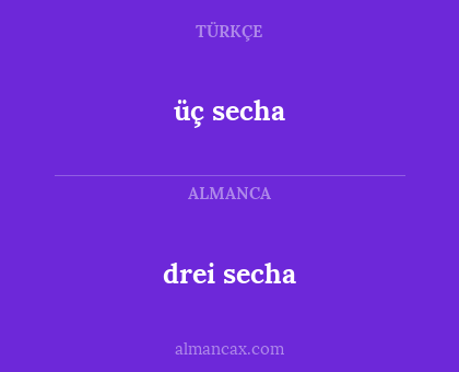 üç secha - drei secha