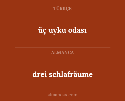 drei schlafräume - üç uyku odası