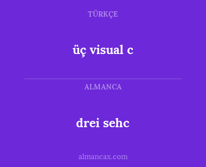 üç visual c - drei sehc