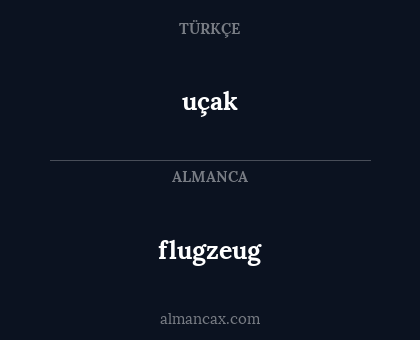 flugzeug - uçak