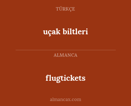 uçak biltleri - flugtickets