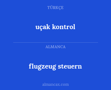 flugzeug steuern - uçak kontrol