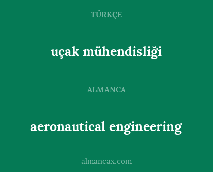 aeronautical engineering - uçak mühendisliği