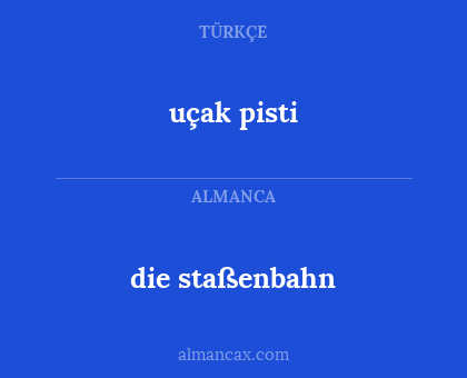 uçak pisti - die staßenbahn