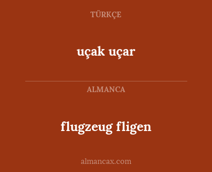 uçak uçar - flugzeug fligen