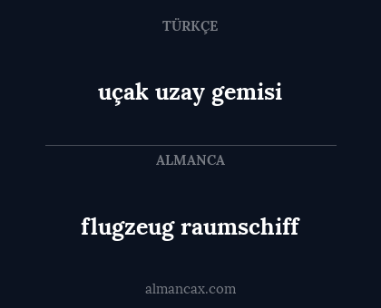 flugzeug raumschiff - uçak uzay gemisi
