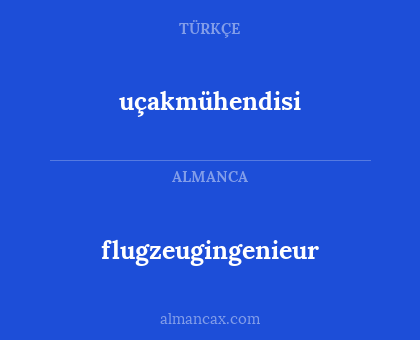 uçakmühendisi - flugzeugingenieur