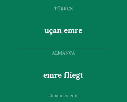 uçan emre - emre fliegt