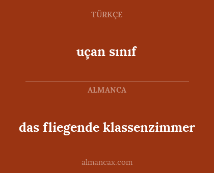 das fliegende klassenzimmer - uçan sınıf