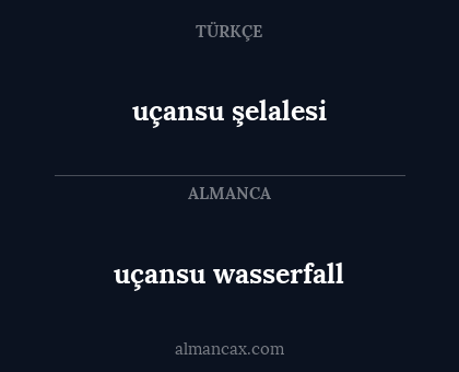 uçansu şelalesi - uçansu wasserfall