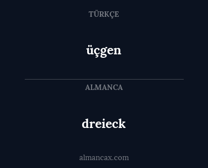 dreieck - üçgen