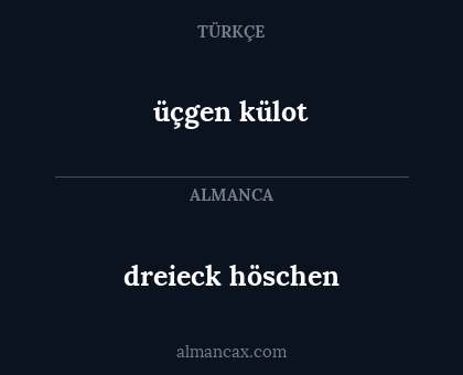 üçgen külot - dreieck höschen