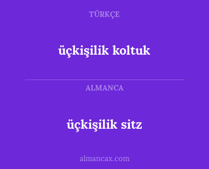 üçkişilik sitz - üçkişilik koltuk