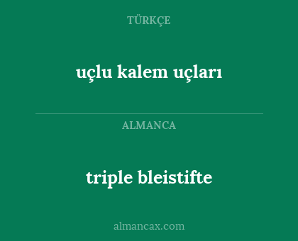uçlu kalem uçları - triple bleistifte