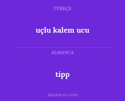 tipp - uçlu kalem ucu