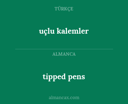 uçlu kalemler - tipped pens
