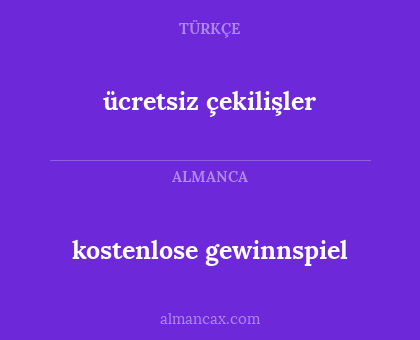 kostenlose gewinnspiel - ücretsiz çekilişler