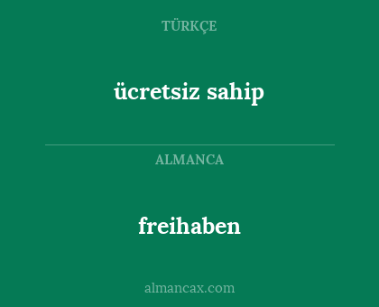 freihaben - ücretsiz sahip
