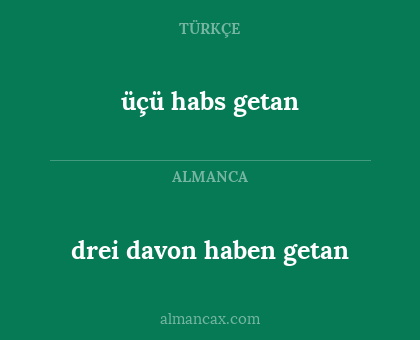 üçü habs getan - drei davon haben getan