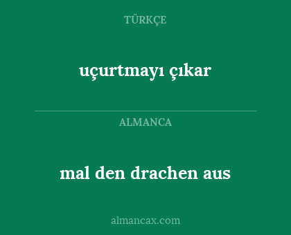 uçurtmayı çıkar - mal den drachen aus