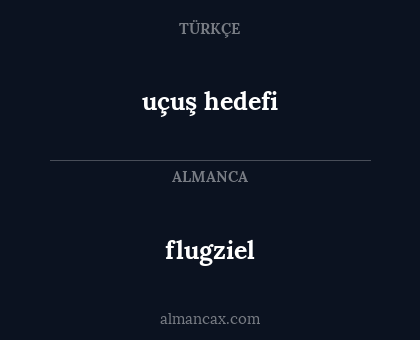 flugziel - uçuş hedefi
