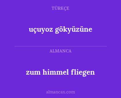 zum himmel fliegen - uçuyoz gökyüzüne
