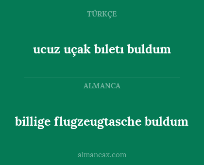 billige flugzeugtasche buldum - ucuz uçak bıletı buldum