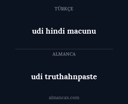udi truthahnpaste - udi hindi macunu
