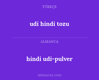 udi hindi tozu - hindi udi-pulver