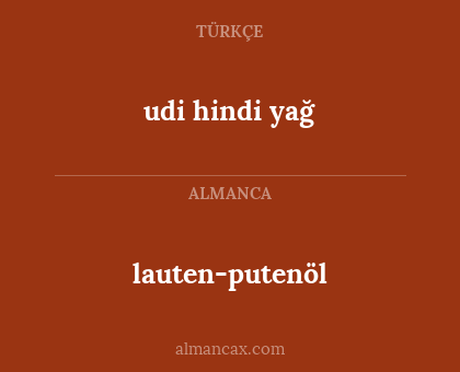 lauten-putenöl - udi hindi yağ