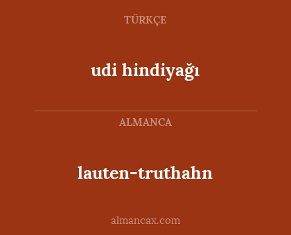 lauten-truthahn - udi hindiyağı
