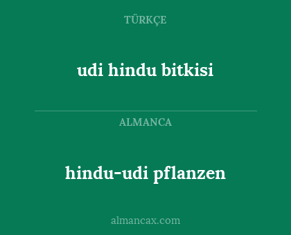 hindu-udi pflanzen - udi hindu bitkisi
