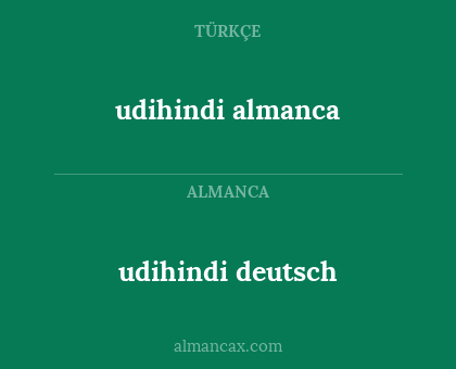 udihindi almanca - udihindi deutsch
