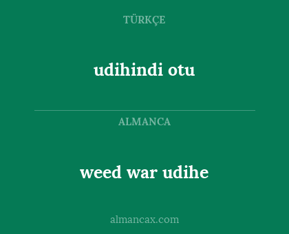 udihindi otu - weed war udihe
