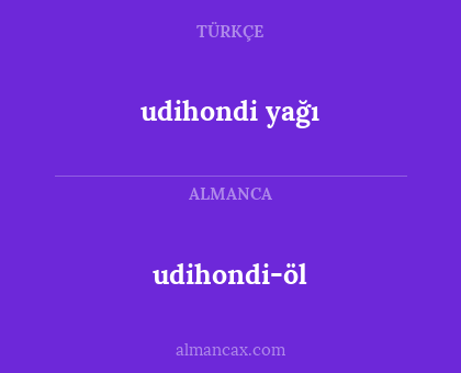udihondi-öl - udihondi yağı