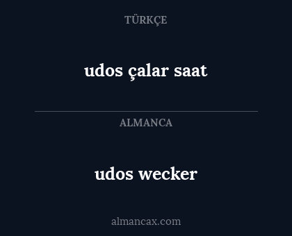 udos çalar saat - udos wecker