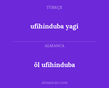 ufihinduba yagi - öl ufihinduba