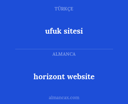 horizont website - ufuk sitesi