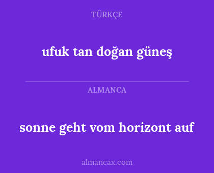 sonne geht vom horizont auf - ufuk tan doğan güneş